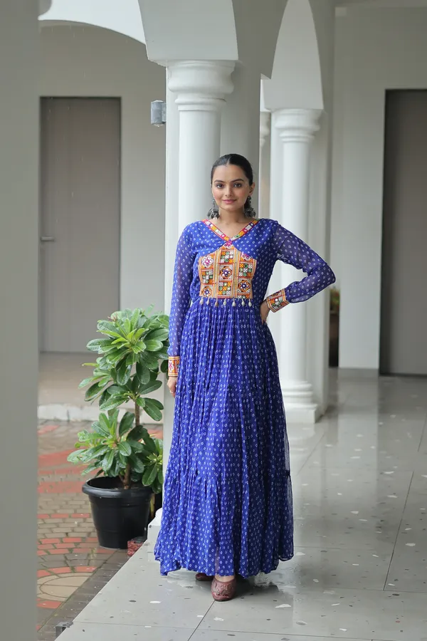 Royal_Blue_Cotton_Anarkali_Gown_For_Women
