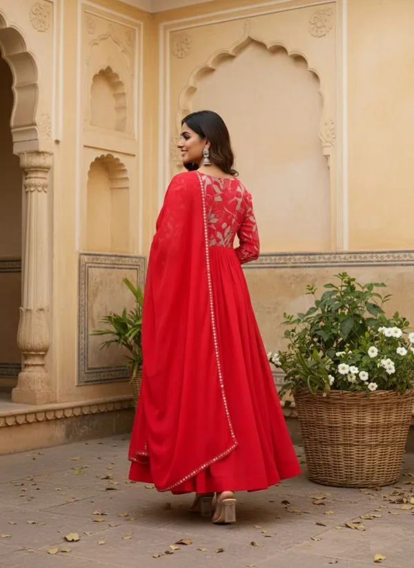 Heavy_Georgette_With_Digital_Printed_&_Embroidery_Lace_Gown