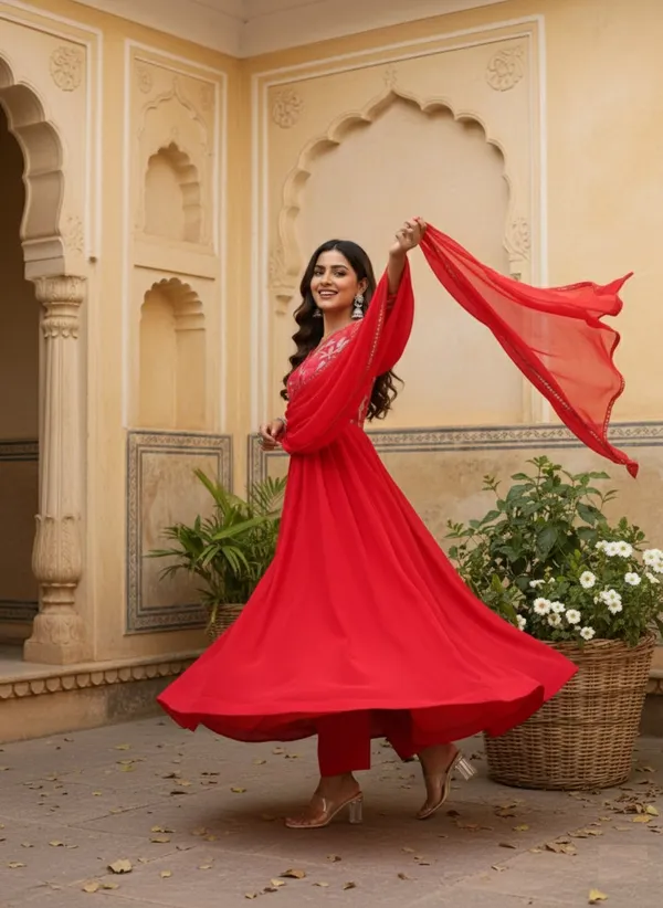 Heavy_Georgette_With_Digital_Printed_&_Embroidery_Lace_Gown