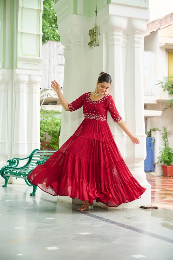 Red_Cotton_Anarkali_Gown_For_Women