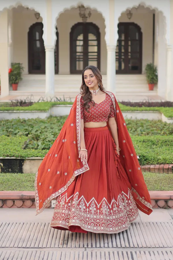Red_Cotton_Lehenga_Choli_For_Women