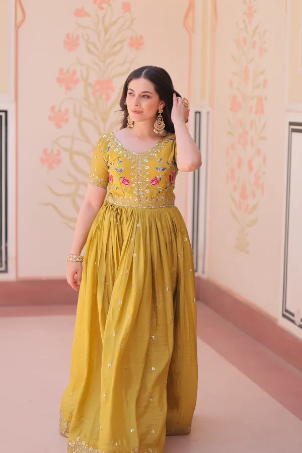 Premium_Designer_Readymade_Gown_Collection_Gold_Crush_Zari_Sequins-work_with_Multi_Thread_Embroidery.