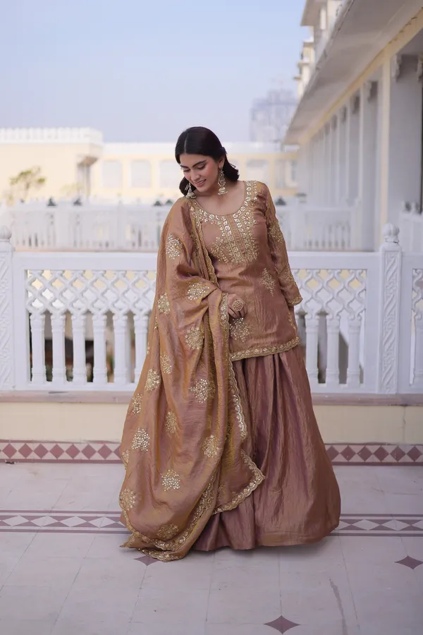 Premium_Fendi_Crush_Top_Sharara_Dupatta_Set_with_Zari_Sequins_Embroidery_Work.
