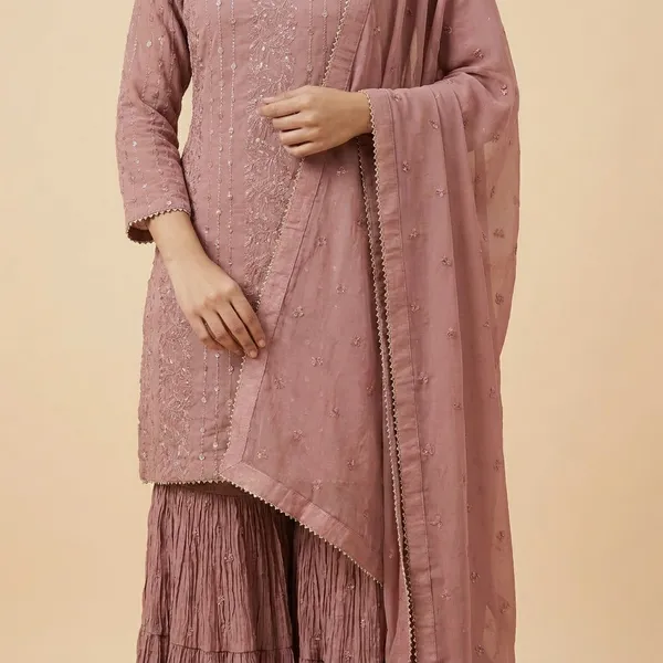 Dusty_Rose_Cotton_Suit_Set_For_Women