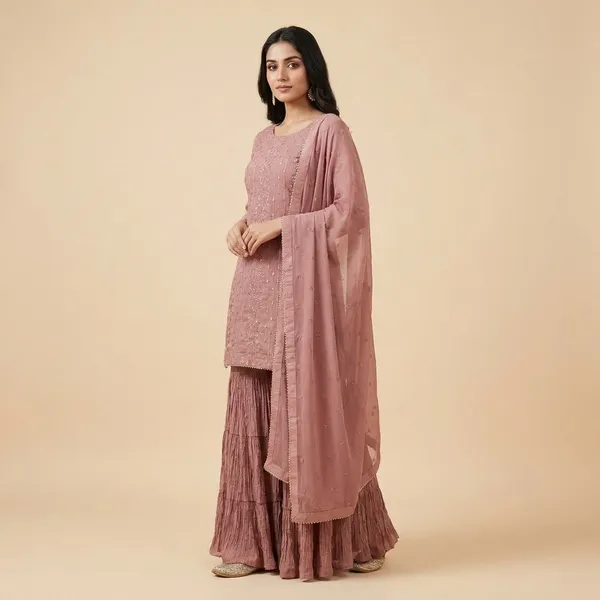 Dusty_Rose_Cotton_Suit_Set_For_Women