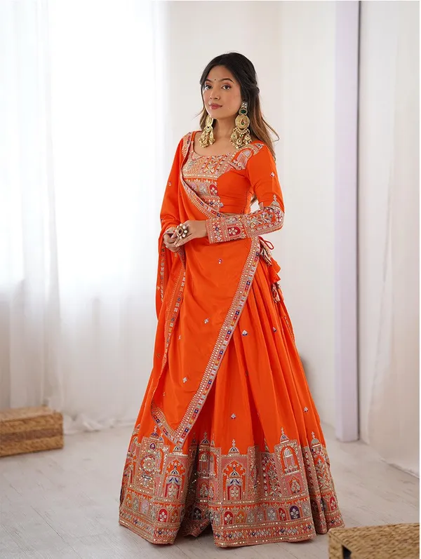 Taaj—_"Elegant_Embroidered_Sequence_Designer_Lahenga_Choli_With_Dupatta