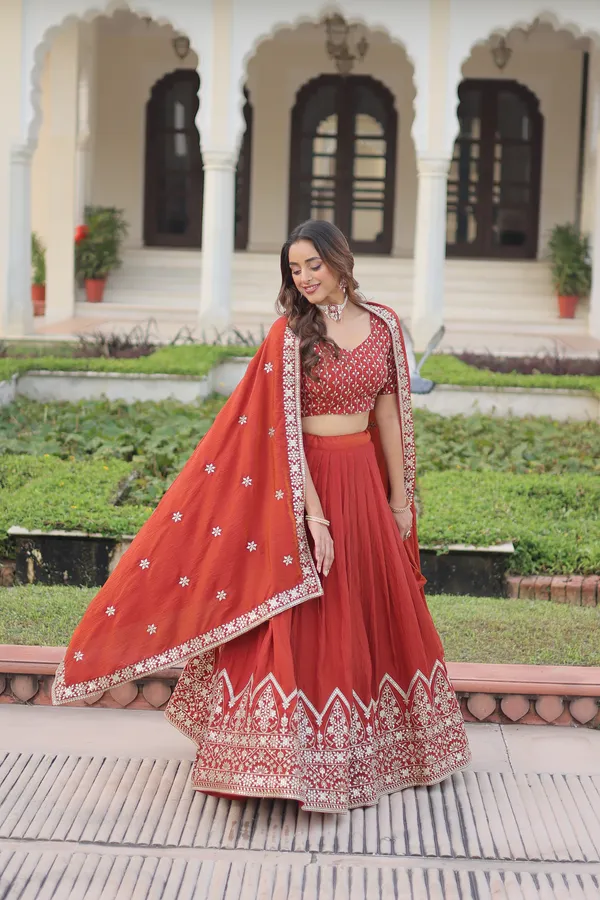 Red_Cotton_Lehenga_Choli_For_Women
