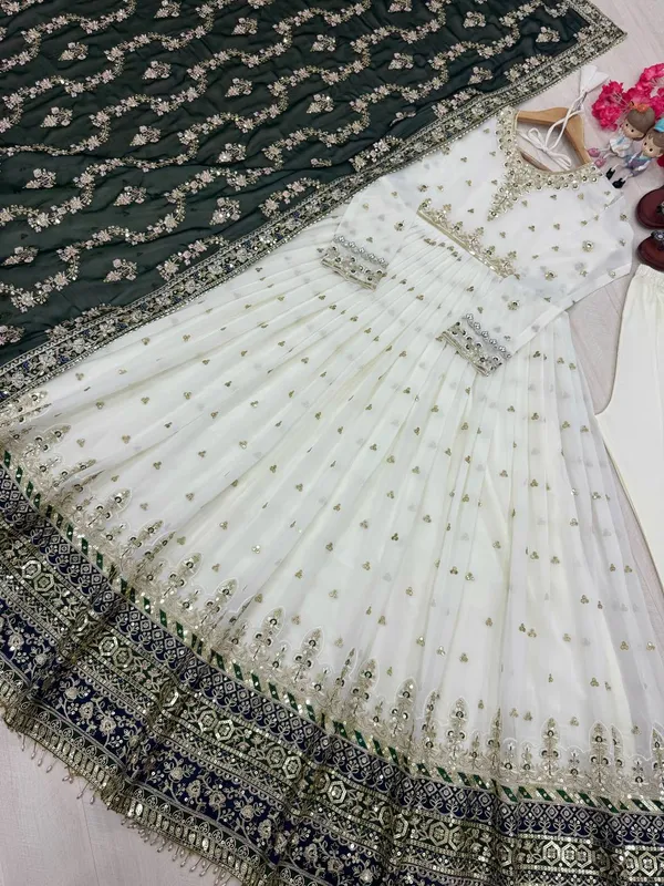 Black_And_White_Dupatta_Cotton_Anarkali_Suit_Set_For_Women_Pack_Of_2