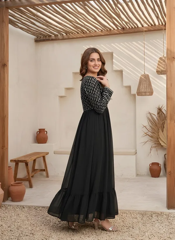 Woman_Black_Embroidered_Georgette_Anarkali_Gown