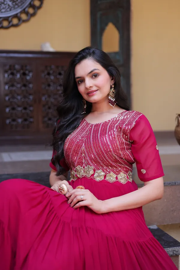 Women's_Faux_Blooming_Embroidered_Zari_Sequins_Designer_Gown_|_Premium_Party_Wear_Ethnic_Dress._(Pink)