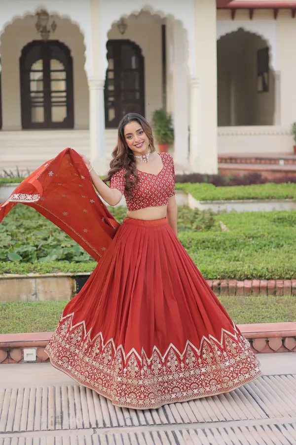 Red_Cotton_Lehenga_Choli_For_Women