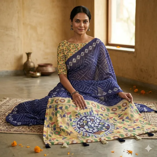 Blue_Pure_Linen_Premium_And_Elegant_Saree_For_Women