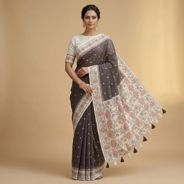 Grey_Pure_Linen_Premium_And_Elegant_Saree_For_Women
