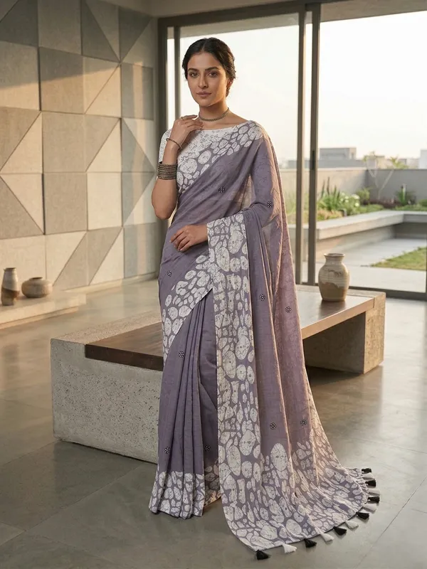 Purple_Pure_Linen_Premium_And_Elegant_Saree_For_Women
