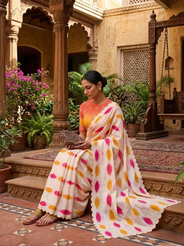 Multicolor_Pure_Linen_Premium_And_Elegant_Saree_For_Women