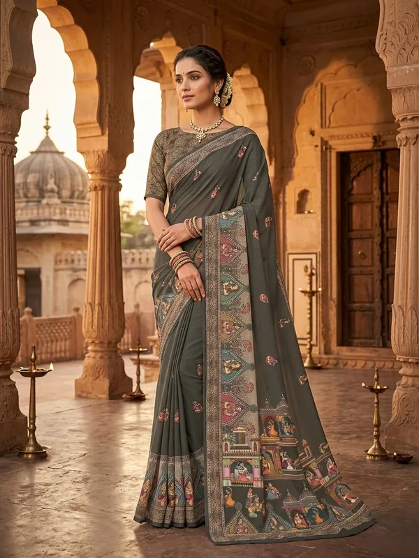 Grey_Georgette_Premium_And_Elegant_Saree_For_Women