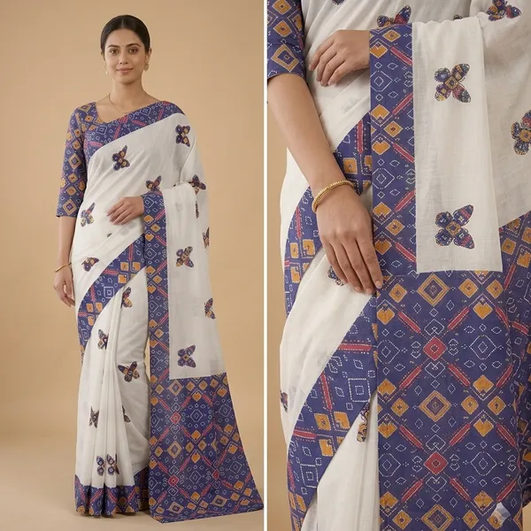 White_Georgette_Premium_And_Elegant_Saree_For_Women