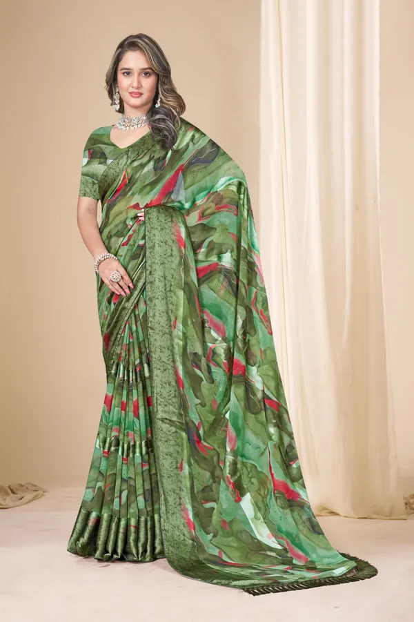 Green_Camouflage_Print_Saree_With_Red_Accents