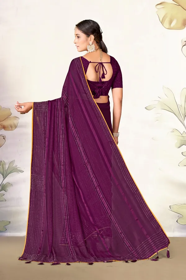 Purple_Embroidered_Silk_Saree_With_Golden_Border