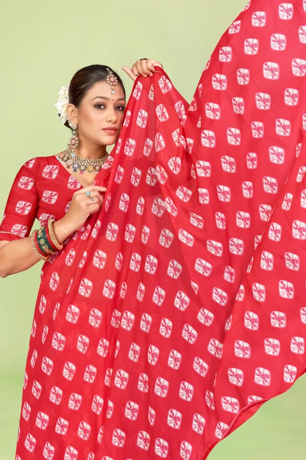 Red_Bandhani_Print_Saree_With_White_Motifs