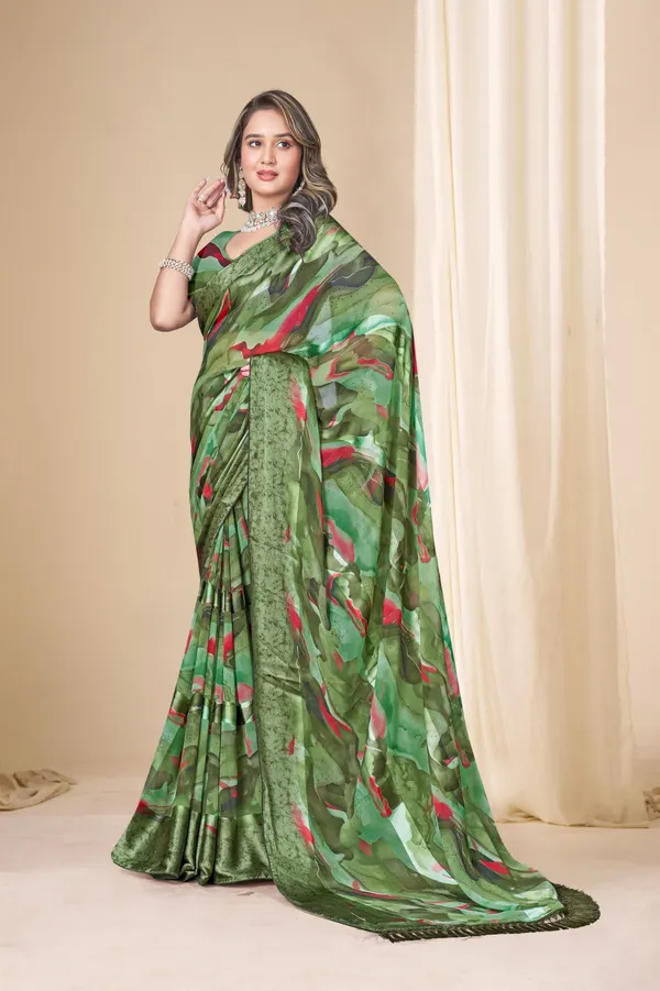 Green_Camouflage_Print_Saree_With_Red_Accents