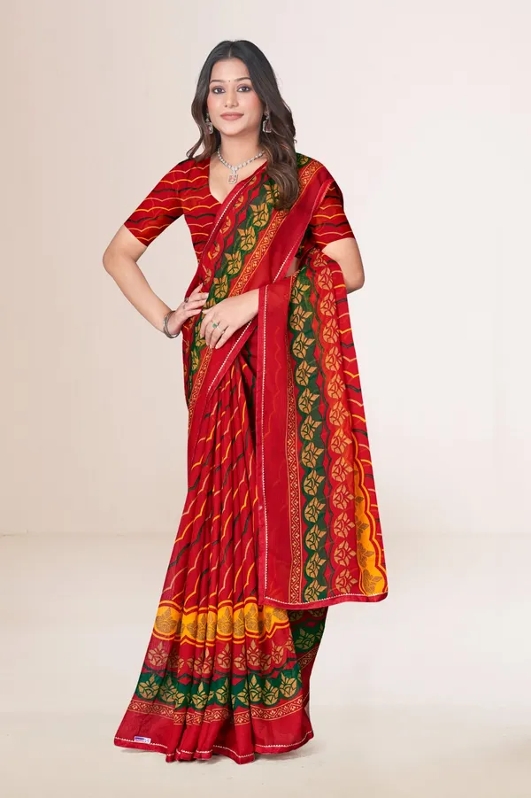 Traditional_Red_Bandhani_Print_Saree_With_Embroidered_Border
