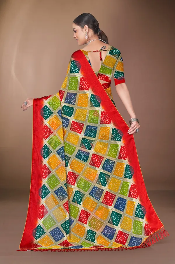 Multicolor_Bandhani_Silk_Saree_With_Red_Border