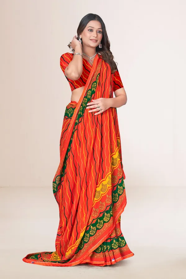 Traditional_Rajasthani_Leheriya_Print_Saree_With_Gotta_Patti_Border
