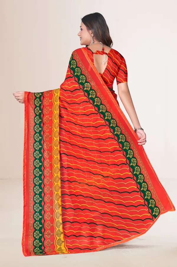 Traditional_Rajasthani_Leheriya_Print_Saree_With_Gotta_Patti_Border