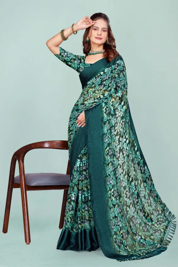 Elegant_Green_Floral_Embroidered_Saree_With_Matching_Blouse