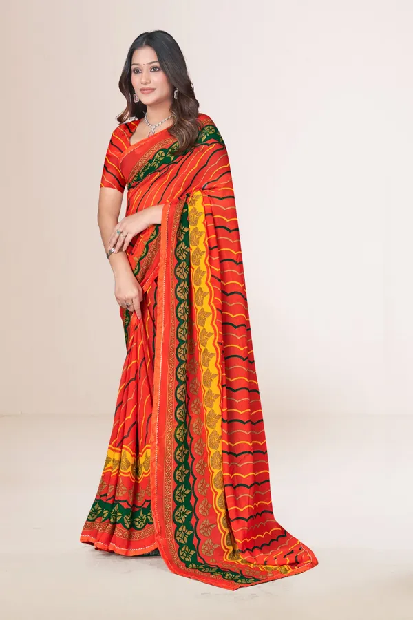 Traditional_Rajasthani_Leheriya_Print_Saree_With_Gotta_Patti_Border