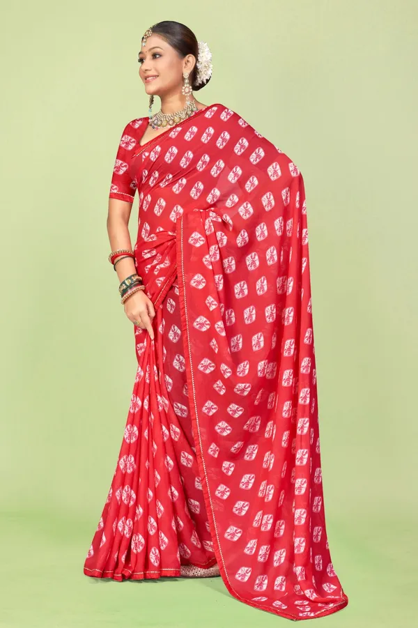 Red_Bandhani_Print_Saree_With_White_Motifs