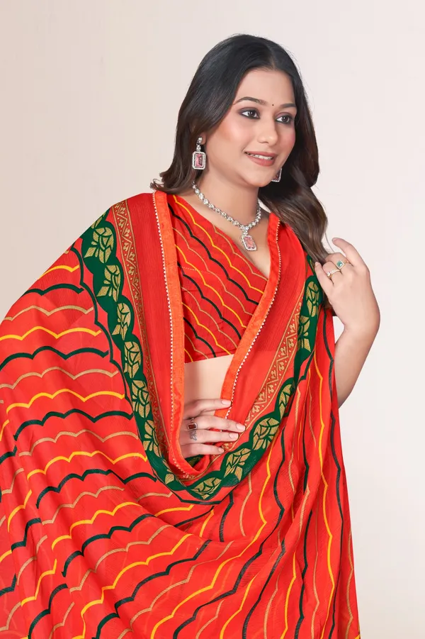 Traditional_Rajasthani_Leheriya_Print_Saree_With_Gotta_Patti_Border