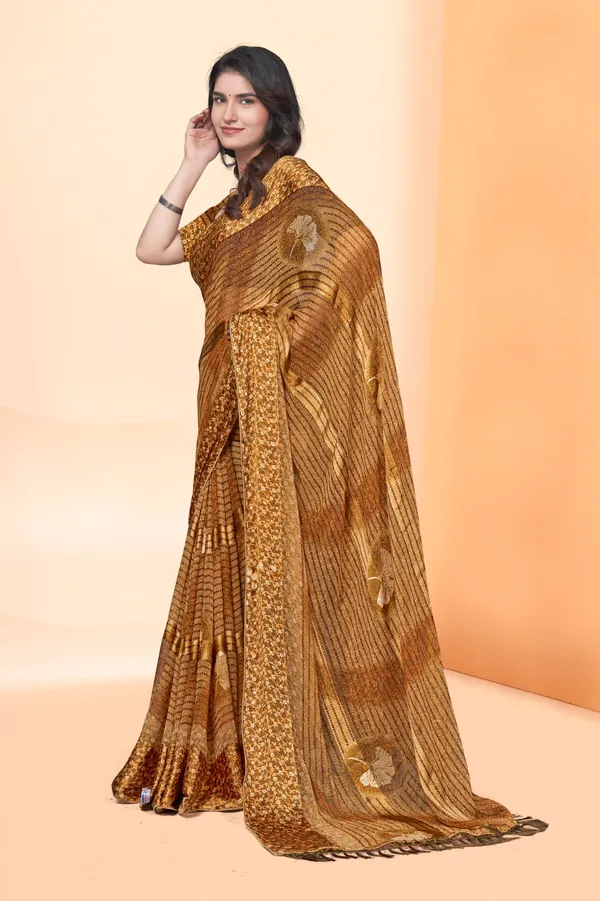 Golden_Sequin_Embellished_Saree_With_Blouse
