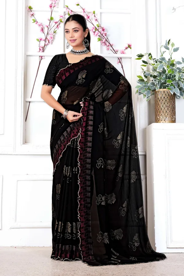 Black_Rose_Elegance_Saree_with_Wine_Border