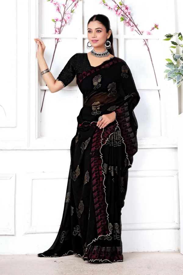 Black_Rose_Elegance_Saree_with_Wine_Border