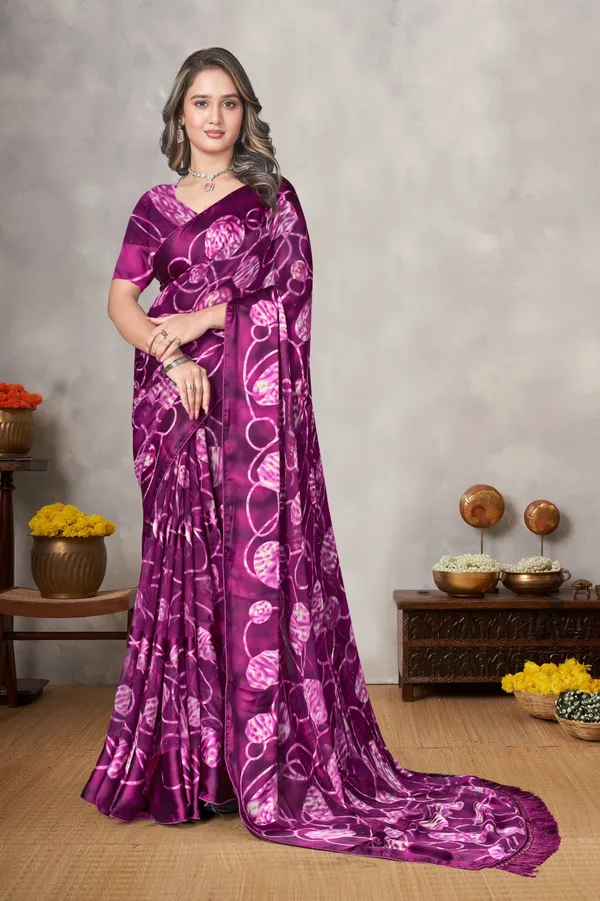 Purple_Floral_Print_Satin_Saree_With_Blouse