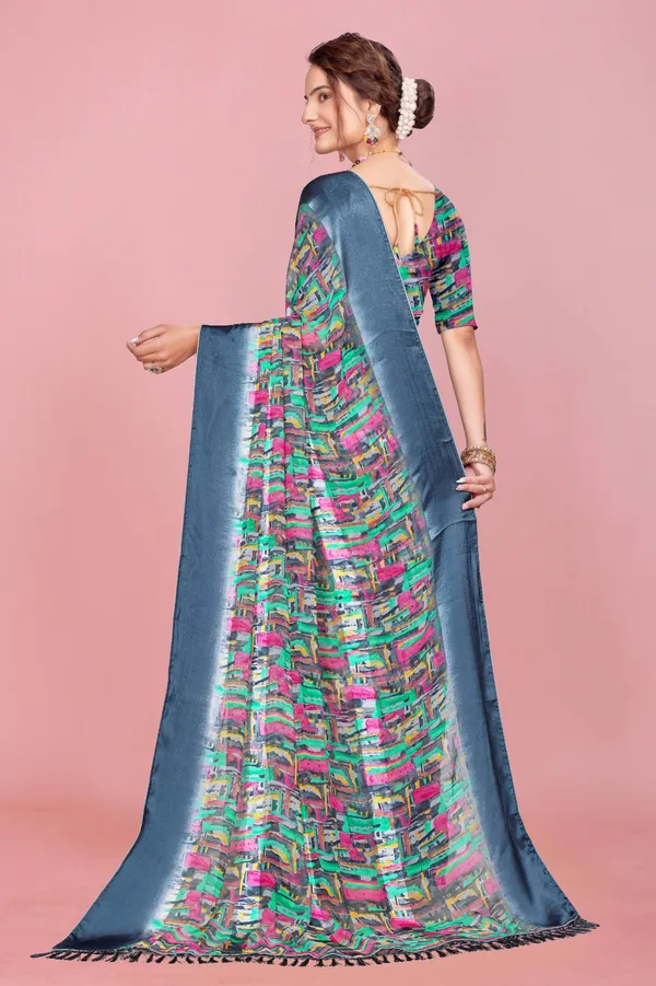 Multicolor_Abstract_Print_Saree_With_Blue_Satin_Border