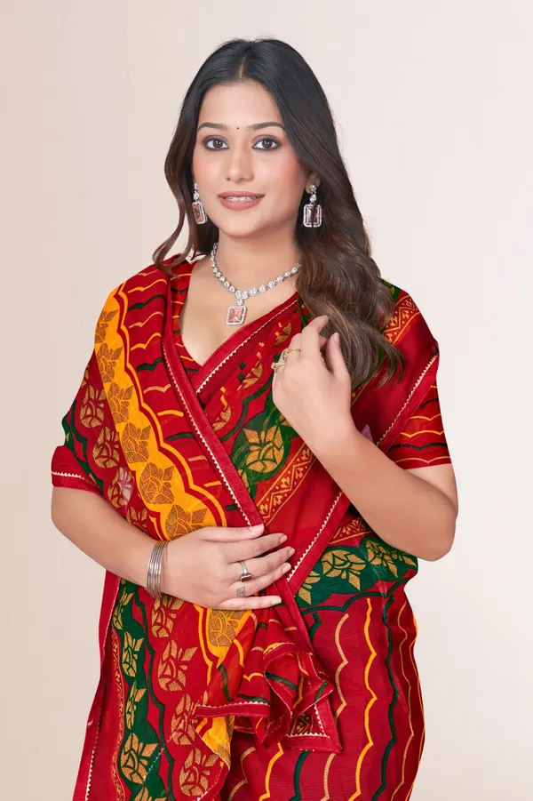 Traditional_Red_Bandhani_Print_Saree_With_Embroidered_Border