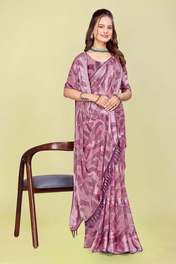 Purple_Abstract_Print_Saree_With_Matching_Blouse