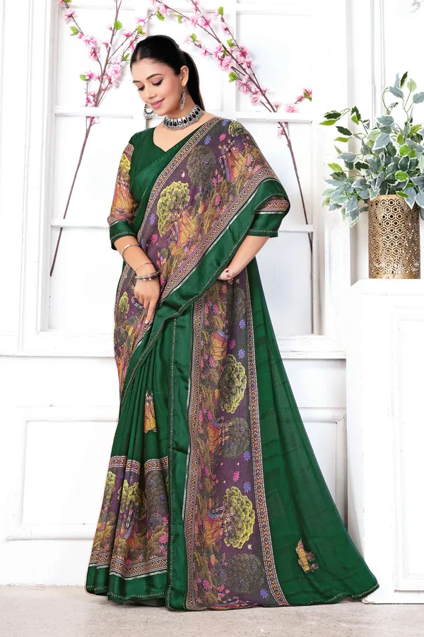 Emerald_Green_Rang_Mahal_Printed_Saree