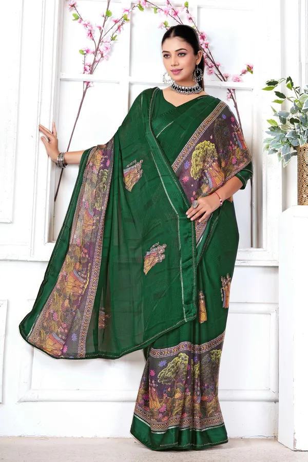 Emerald_Green_Rang_Mahal_Printed_Saree