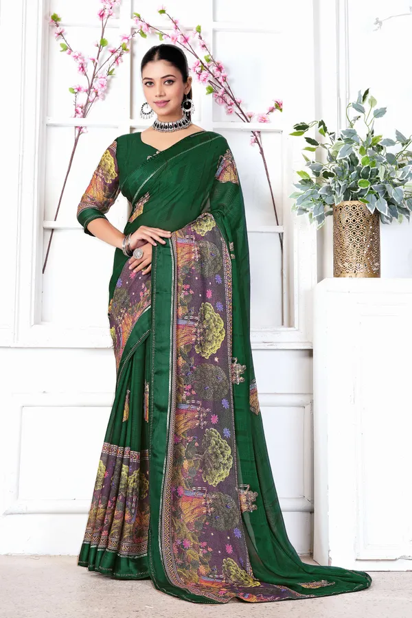 Emerald_Green_Rang_Mahal_Printed_Saree