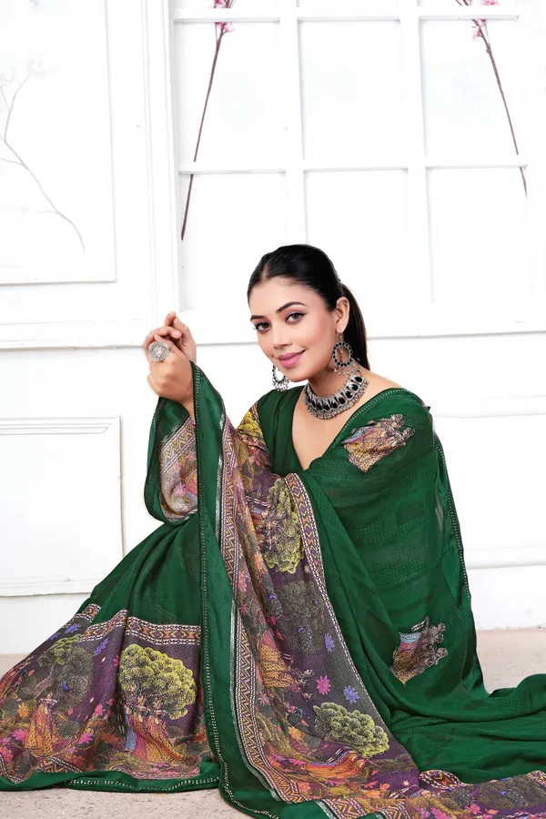 Emerald_Green_Rang_Mahal_Printed_Saree