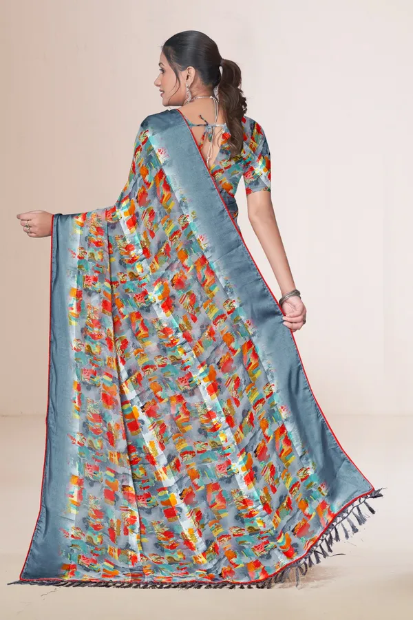 Women_Grey_Floral_Print_Silk_Saree_With_Contrast_Border