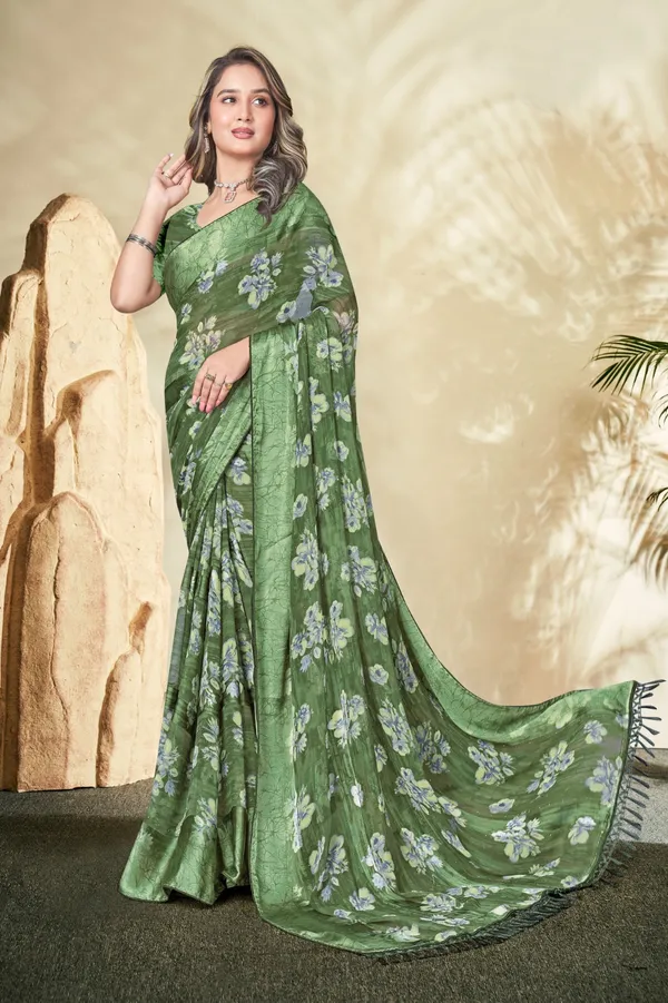 Green_Floral_Print_Saree_With_White_Blossoms