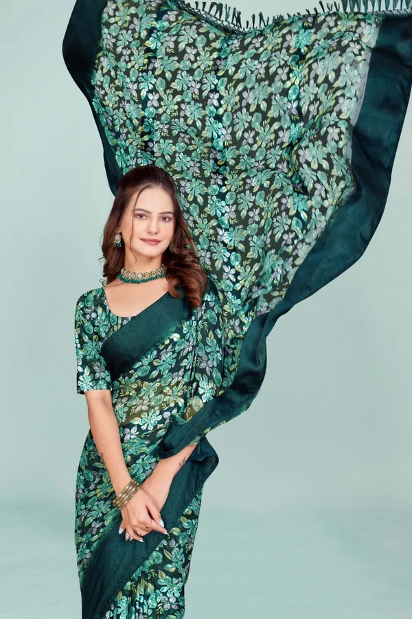 Elegant_Green_Floral_Embroidered_Saree_With_Matching_Blouse