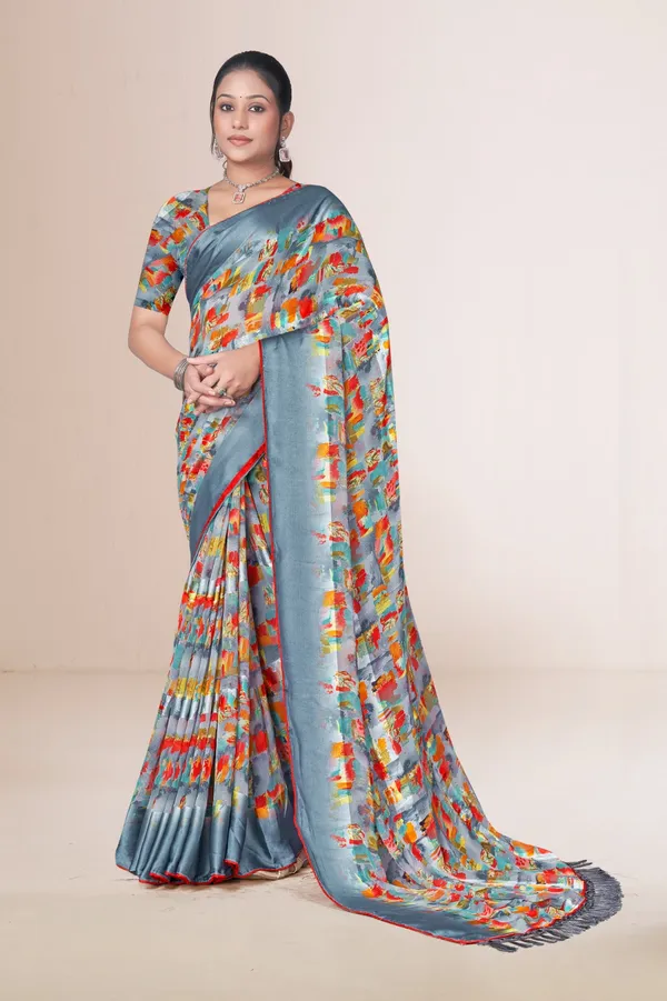 Women_Grey_Floral_Print_Silk_Saree_With_Contrast_Border