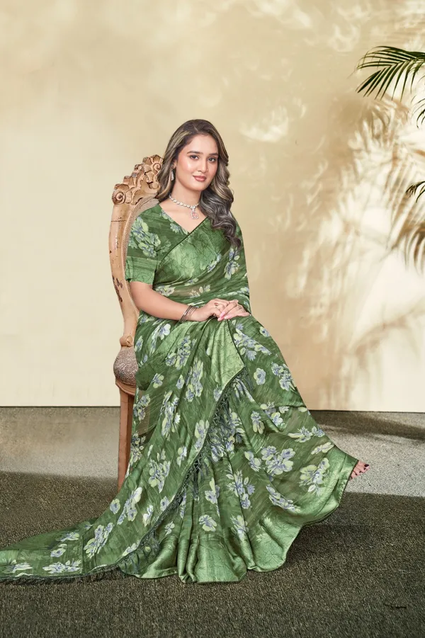 Green_Floral_Print_Saree_With_White_Blossoms