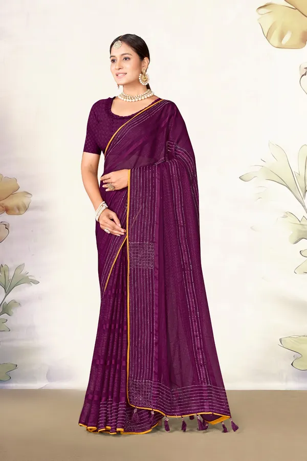 Purple_Embroidered_Silk_Saree_With_Golden_Border